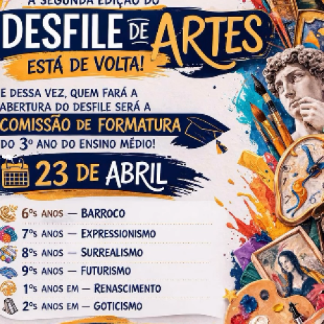 🎨✨ O Desfile de Artes está de volta! ✨🎨