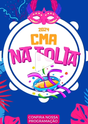 "Prepare sua energia e venha se divertir no Bloco CMA na Folia! Dia 09 de fevereiro, das 8h às 10h30.
